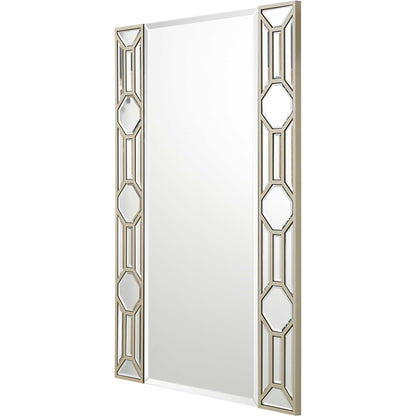 35" Champagne Accent Wood Framed Mirror