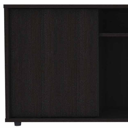 59" Black Open shelving TV Stand