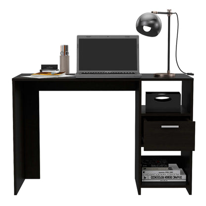 Bureau d'ordinateur noir de 43 po