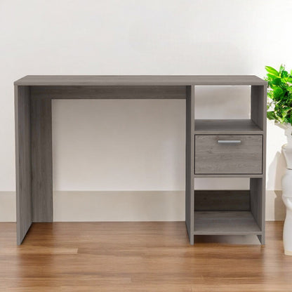 Bureau d'ordinateur gris clair de 43 po