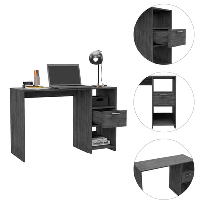 Bureau d'ordinateur gris de 43 po