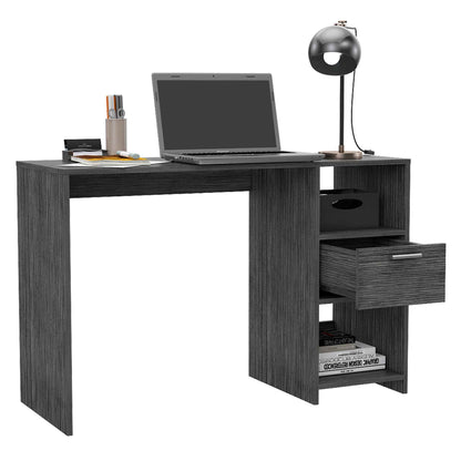 Bureau d'ordinateur gris de 43 po