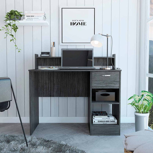 Bureau d'ordinateur en graphite de 40 po