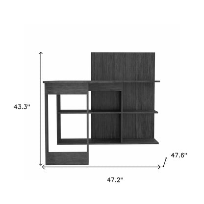 47" Gray L Shape Computer Desk