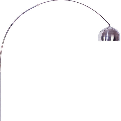 Silver Metal Arched Floor Lamp