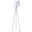 59" White Tripod Floor Lamp With White Drum Shade