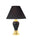 27" Black and Gold Ceramic Urn Table Lamp With Black Empire Shade