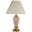 27" Ivory and Gold Ceramic Urn Table Lamp With Off White Empire Shade