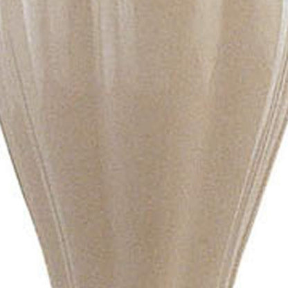 27" Ivory and Gold Ceramic Urn Table Lamp With Off White Empire Shade