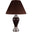 27" Silver Ceramic Urn Bedside Table Lamp With Brown Empire Shade