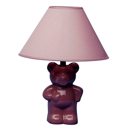 Lampe de chevet rose de 13 pouces avec abat-jour empire rose