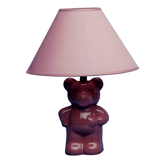 Lampe de chevet rose de 13 pouces avec abat-jour empire rose