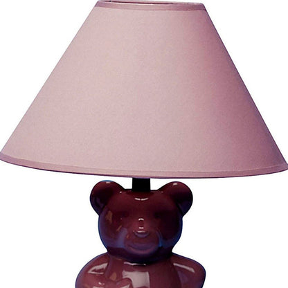 Lampe de chevet rose de 13 pouces avec abat-jour empire rose