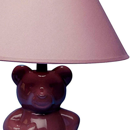 Lampe de chevet rose de 13 pouces avec abat-jour empire rose