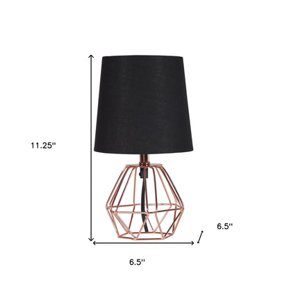 Lampe de chevet en cuivre de 11 po avec abat-jour empire noir