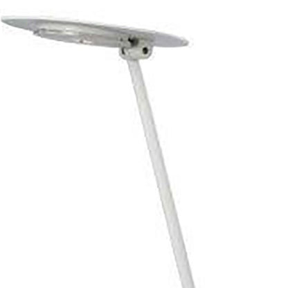 Lampe de bureau en métal blanc de 15 po avec abat-jour blanc