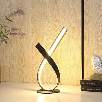 Lampe de chevet à LED noire de 17 pouces