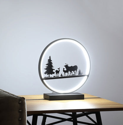 Lampe de chevet à LED noire de 13 pouces