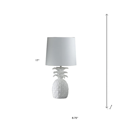 Lampe de chevet blanche de 17 po avec abat-jour empire blanc