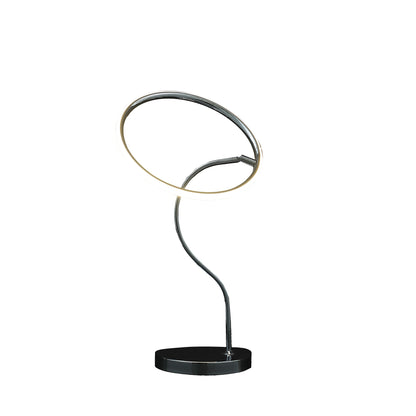 Lampe de table de bureau à DEL avec anneau halo argenté de 26 po