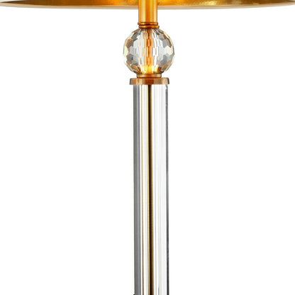 Lampe de bureau d'appoint en cristal doré