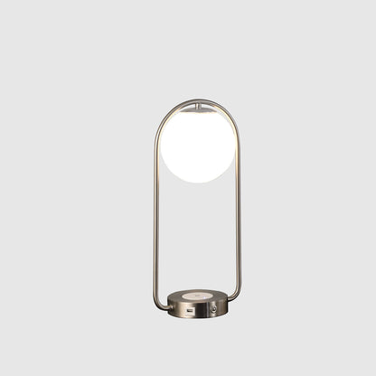 Lampe de table USB à pince en argent de 19 po