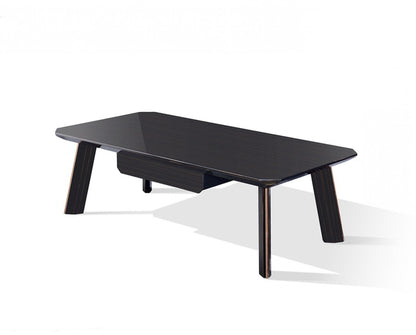 Table basse moderne noire et or rose