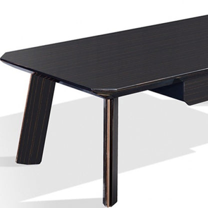 Table basse moderne noire et or rose