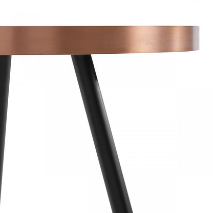 Petite table basse moderne en céramique noire et dorée