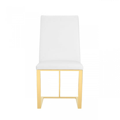 White Gold Contemporary Dining Chair