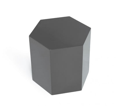 Table d'appoint hexagonale moderne gris clair brillant