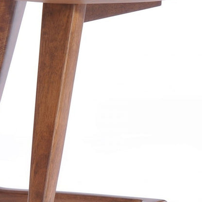 Table d'appoint asymétrique en bois de noyer Mod