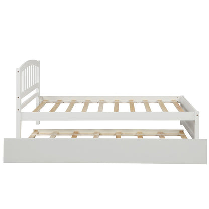 White Twin Bed with Trundle