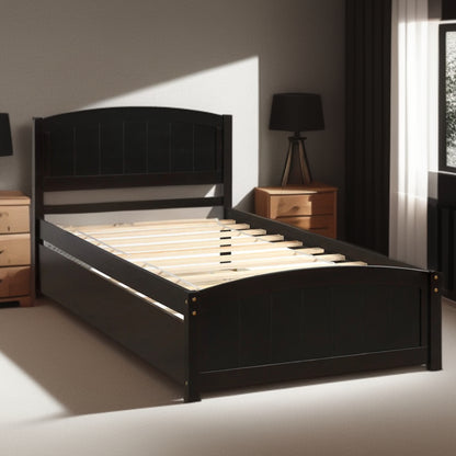 Espresso Twin Bed with Trundle