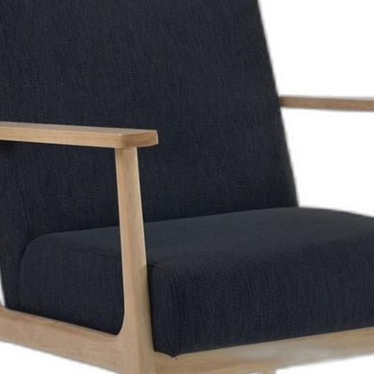 Fauteuil moderne à siège bas en chêne noir et naturel de 31 po