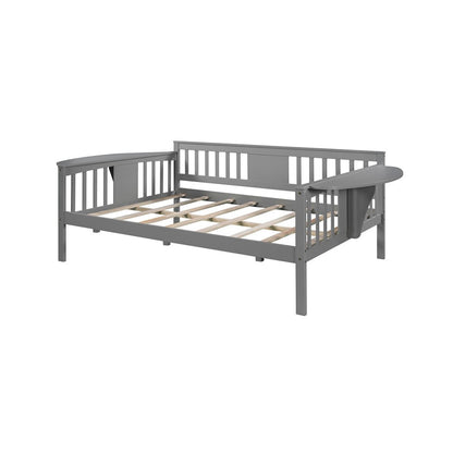 Gray Solid and Manufactured Wood Full Bed