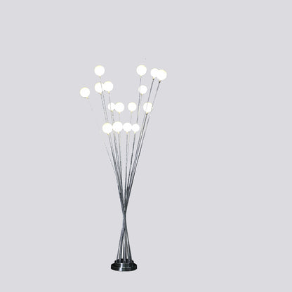 Lampadaire fantaisie à DEL multi-lumières chromé de 62 po