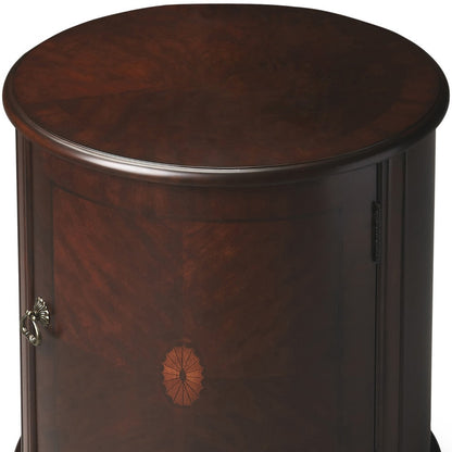 Table d'appoint ronde brun foncé de 24 po