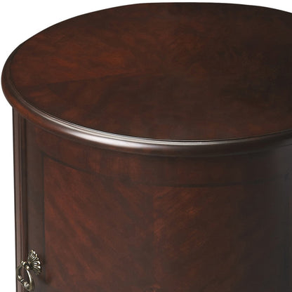 Table d'appoint ronde brun foncé de 24 po