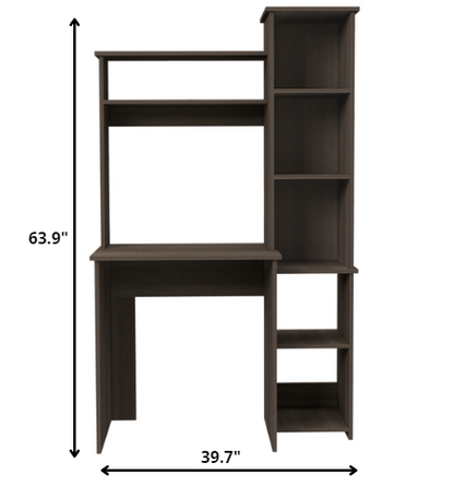 Bureau d'ordinateur gris de 40 po