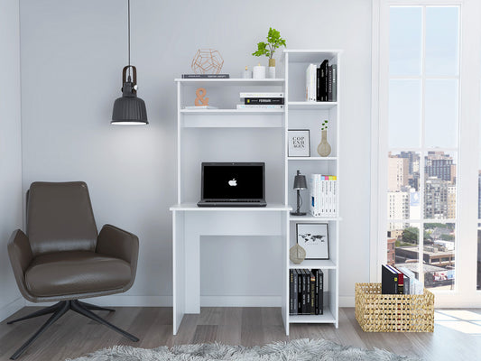 Bureau d'ordinateur blanc de 40 po