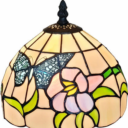 Lampe de table chandelier en métal brun foncé de 15 po avec abat-jour en forme de dôme ivoire