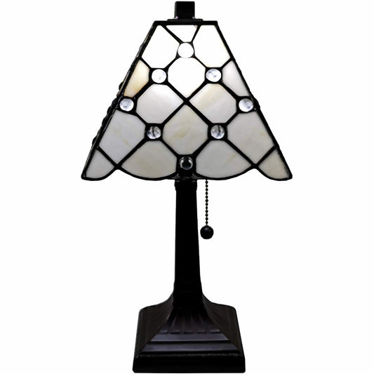 Lampe de table chandelier en métal brun foncé de 15 po avec abat-jour empire blanc