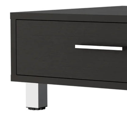 Table basse noire de 24 po avec tiroir