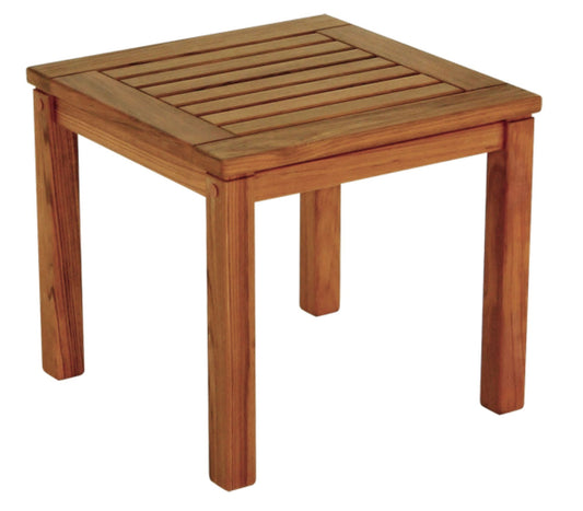 Table d'appoint carrée en bois massif brun de 18 po