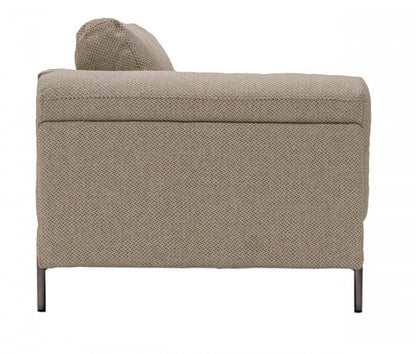 84" Beige Sofa With Black Legs