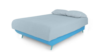 Turquoise Full Adjustable Upholstered Polyester No Bed Frame with Mattress