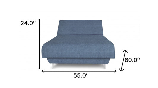 Blue Jeans and Blue Full Adjustable Upholstered Polyester No Bed Frame with Mattress