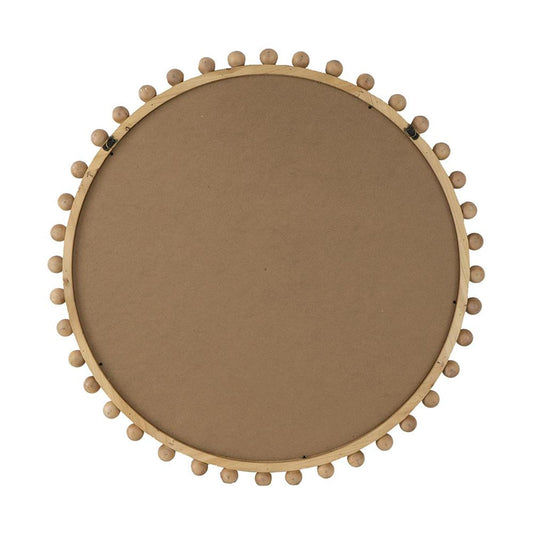 Miroir d'appoint rond marron de 34 po