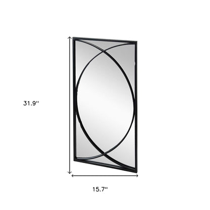 Ensemble de trois miroirs décoratifs avec cadre en fer noir